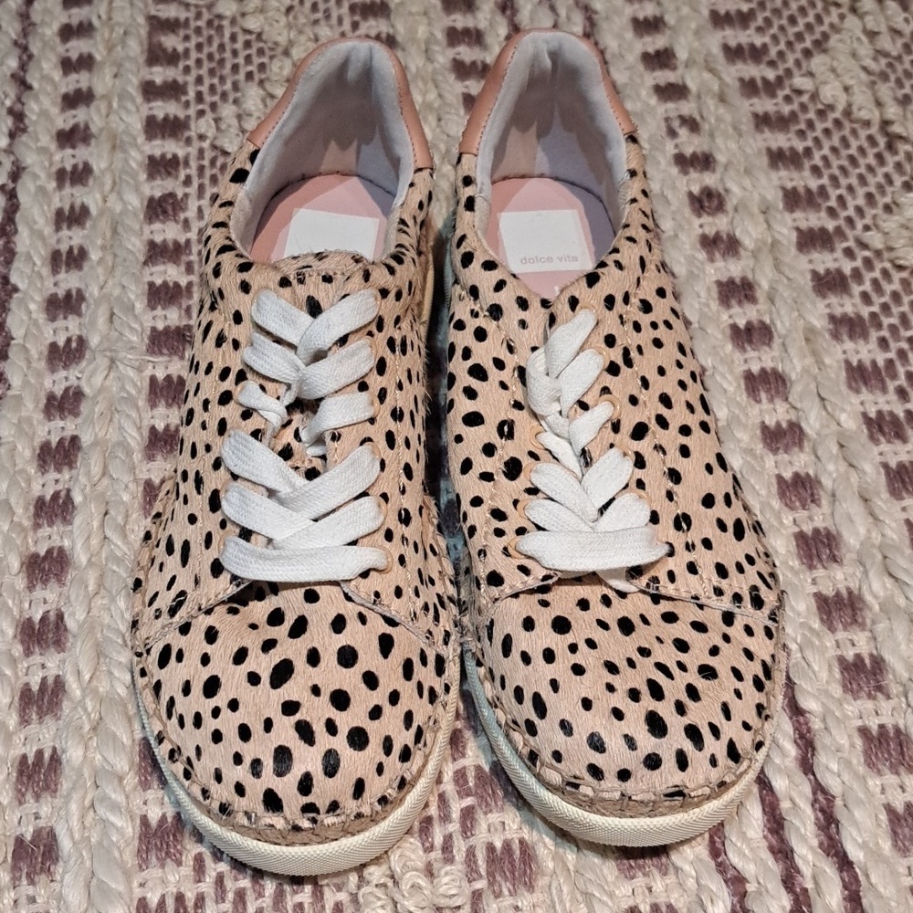 NWOT DOLCE VITA sz 8 animal fur sneakers, $175.00